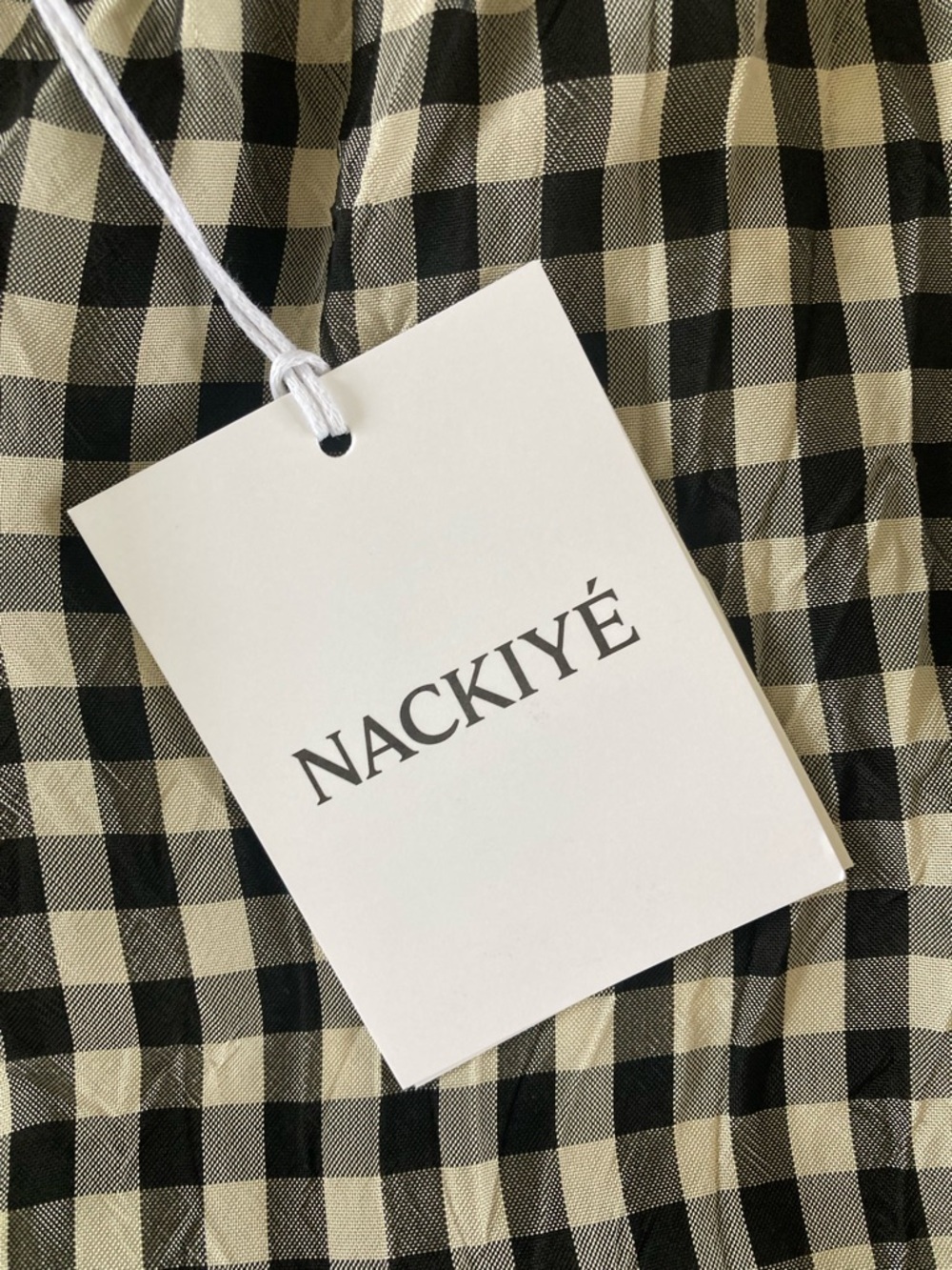 Nackiy Short But Sweet Gingham Nwt Check Olympic Shorts In Noir Vichy — image 8 of 8